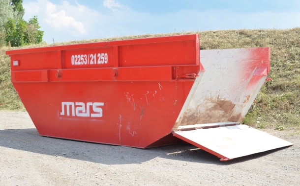 8m³ Mulde mit Klappe mieten
